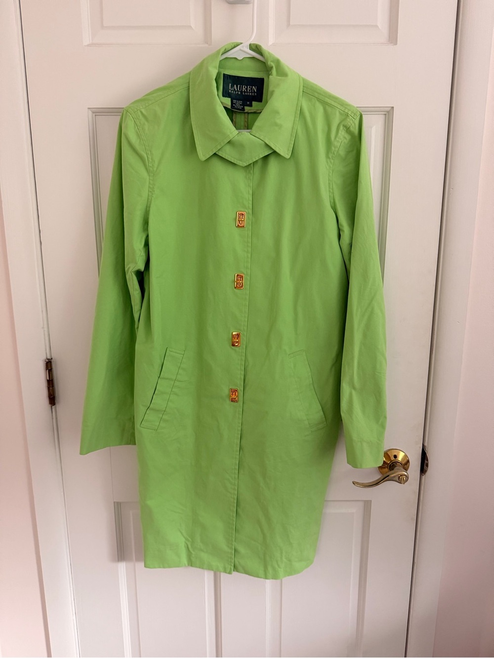 Lauren Ralph Lauren Lime Green Trench Coat